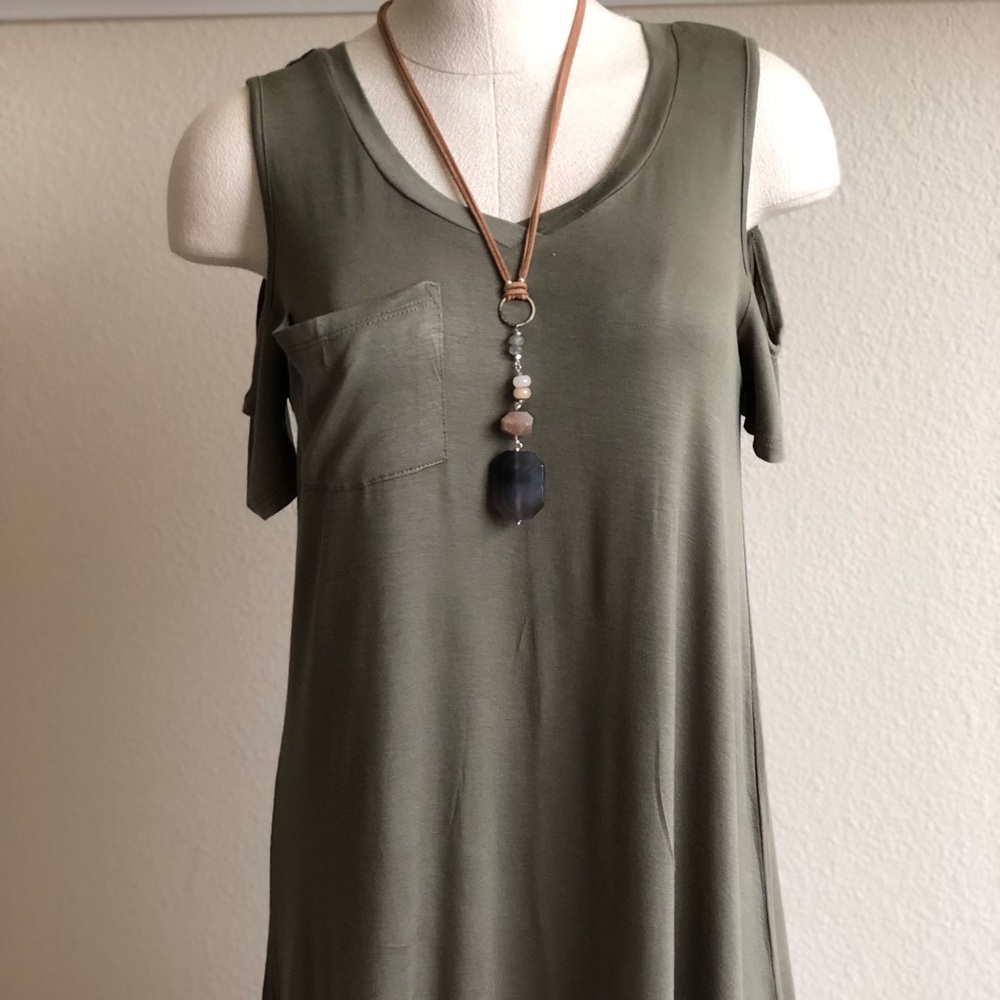 Dress with necklace